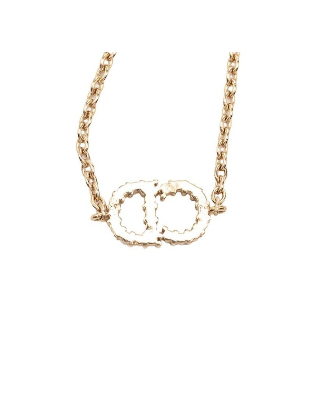 Dior CD Logo Bracelet Gold Plated Line Stone - Picture 5 of 7